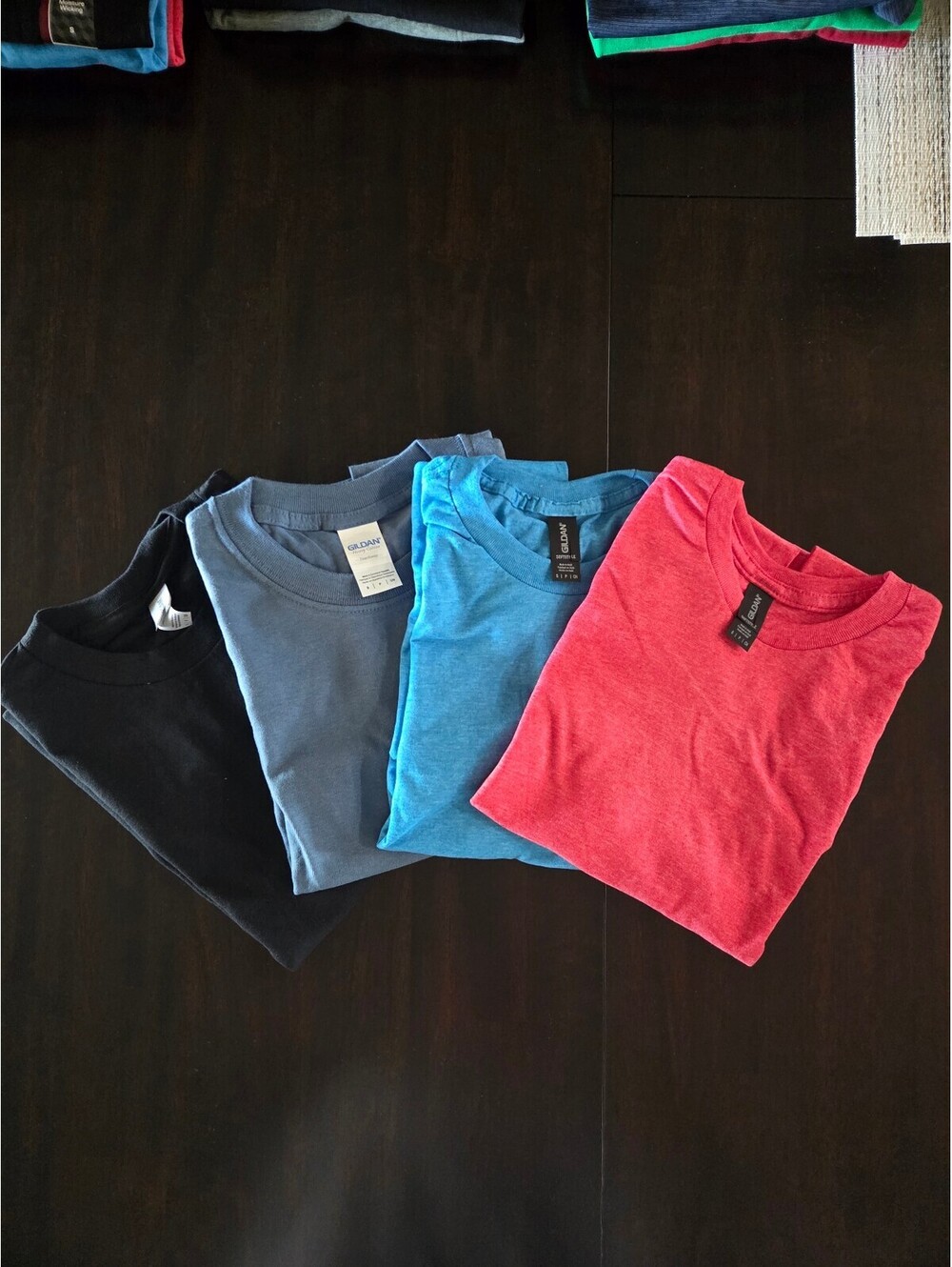Gildan Heavy Cotton and Softstyle T-Shirts Bundle, Size Small, Assorted Colors